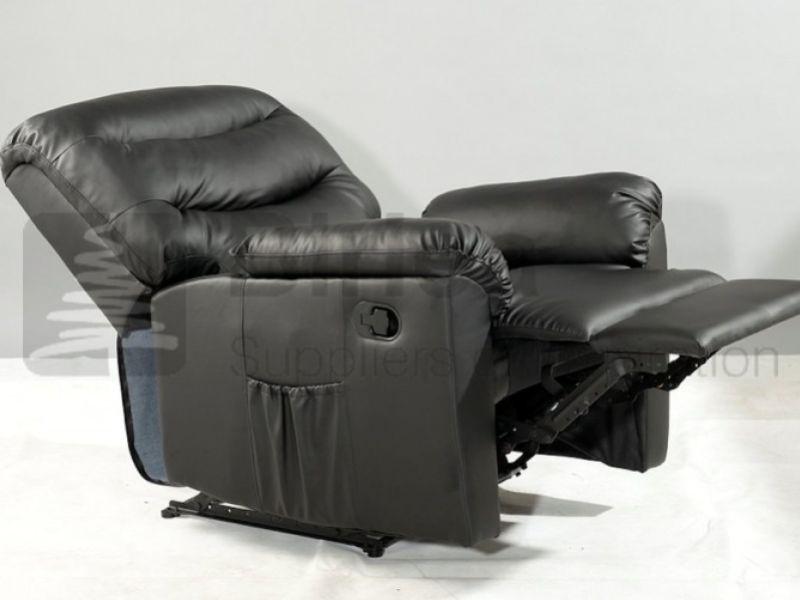 Birlea Regency Black Faux Leather Rise And Recline Chair