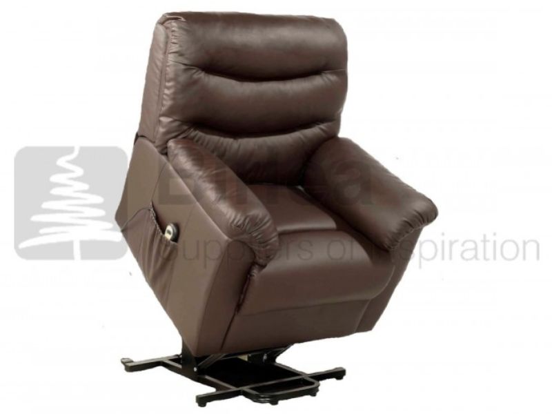 Birlea Regency Brown Faux Leather Rise And Recline Chair