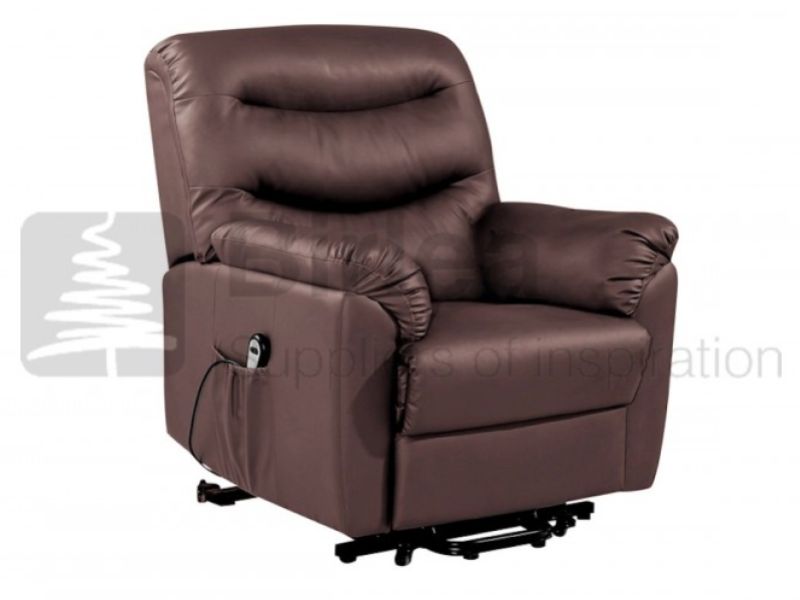 Birlea Regency Brown Faux Leather Rise And Recline Chair