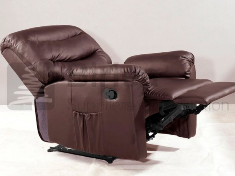 Birlea Regency Brown Faux Leather Rise And Recline Chair