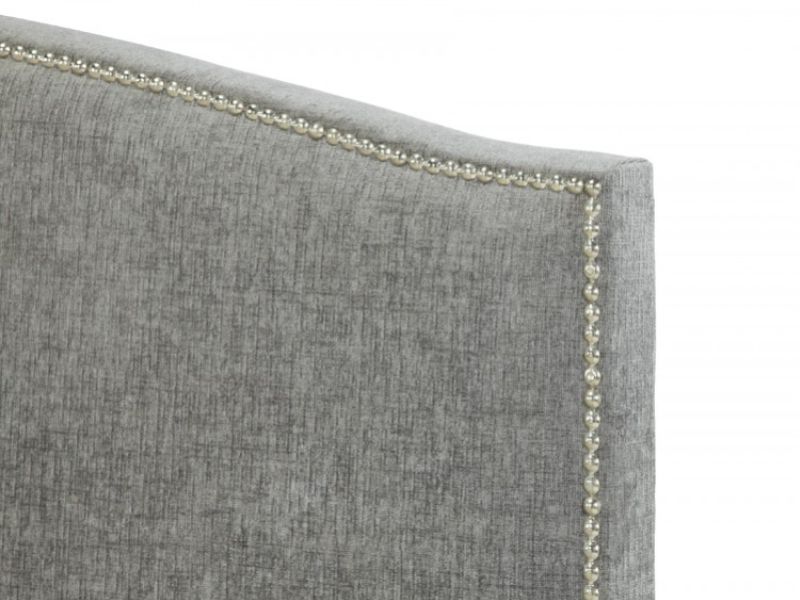 Serene Charlotte 6ft Super Kingsize Steel Fabric Bed Frame With Ebony Feet
