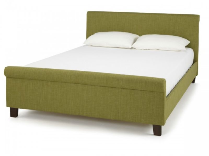 Serene Hazel 6ft Super Kingsize Olive Fabric Bed Frame