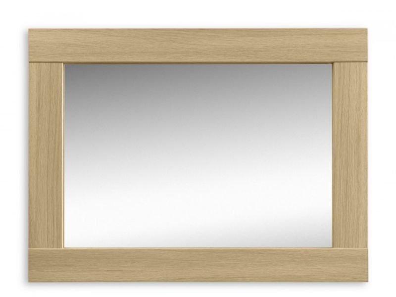 Julian Bowen Strada Light Oak Wooden Wall Mirror