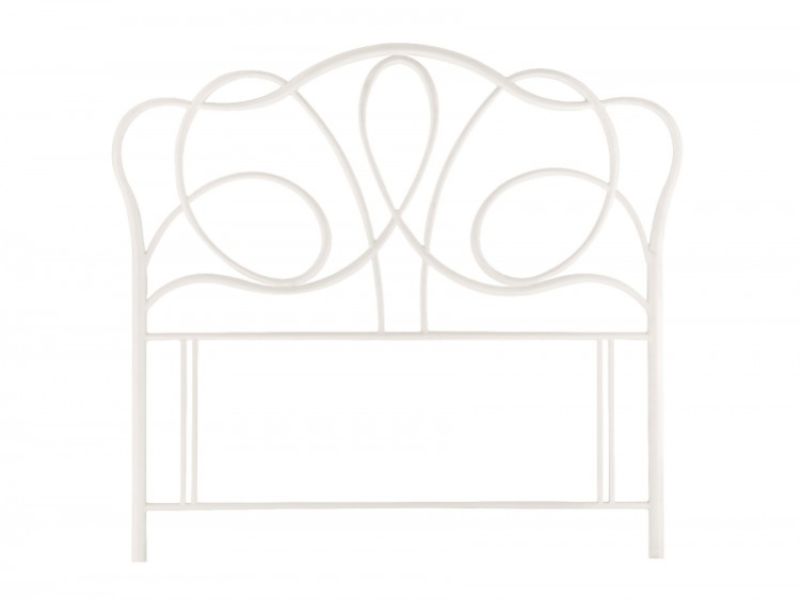 Bentley Designs Serenity 5ft Kingsize White Metal Headboard