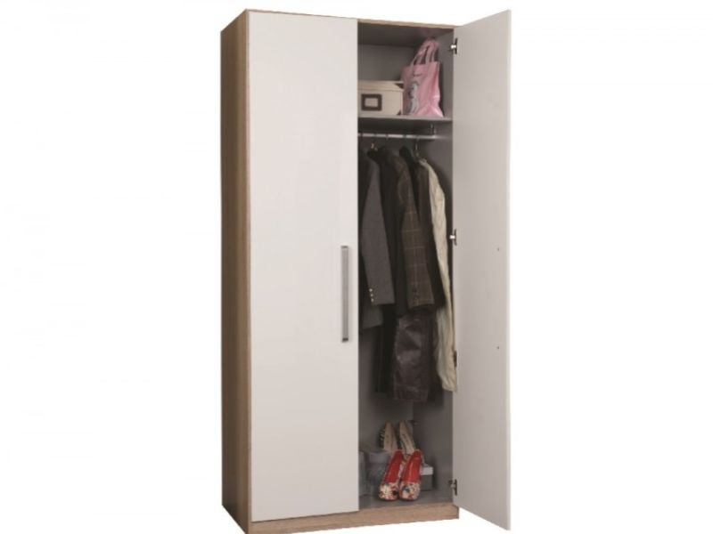 Sweet Dreams Gloss White 2 Door Wardrobe