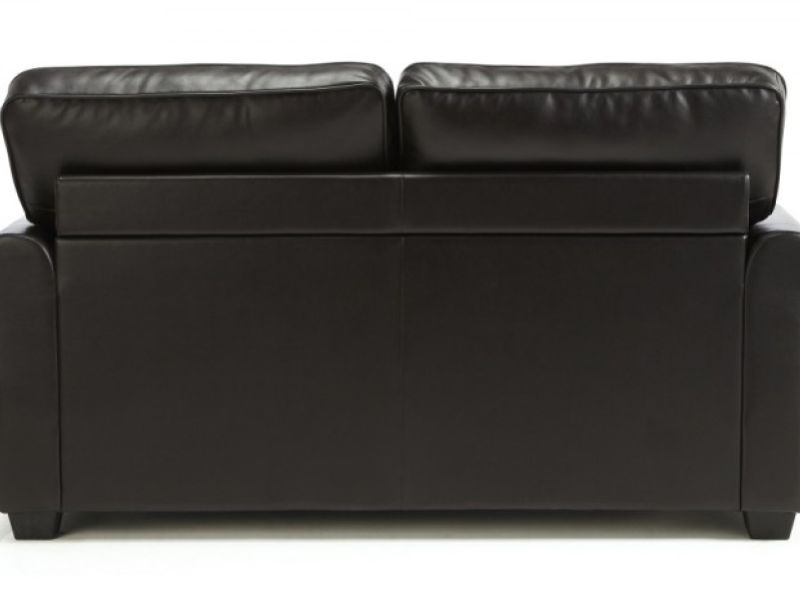 Serene Naples Brown Faux Leather Sofa Bed