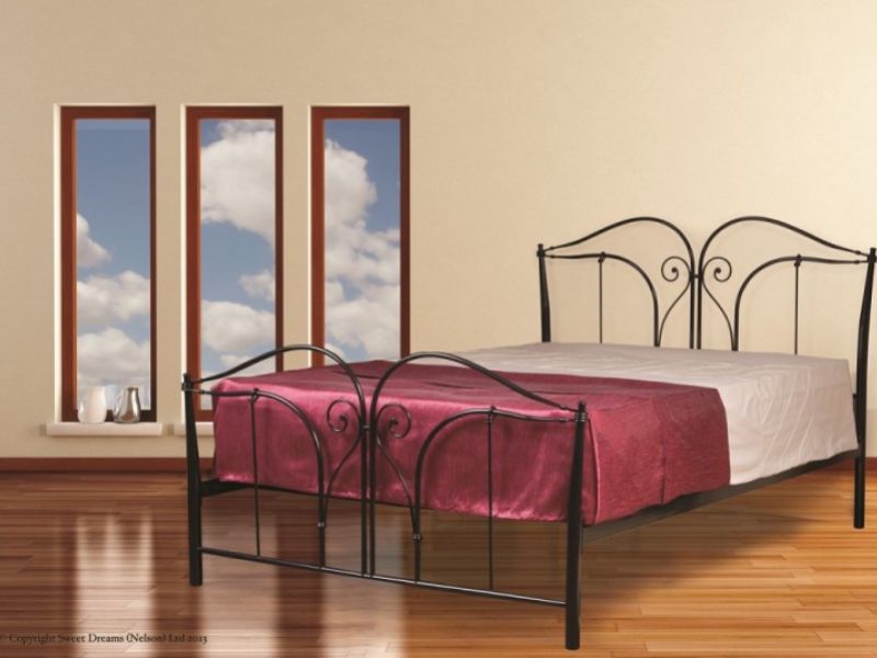 Sweet Dreams Elgar 6ft Super Kingsize Black Metal Bed Frame