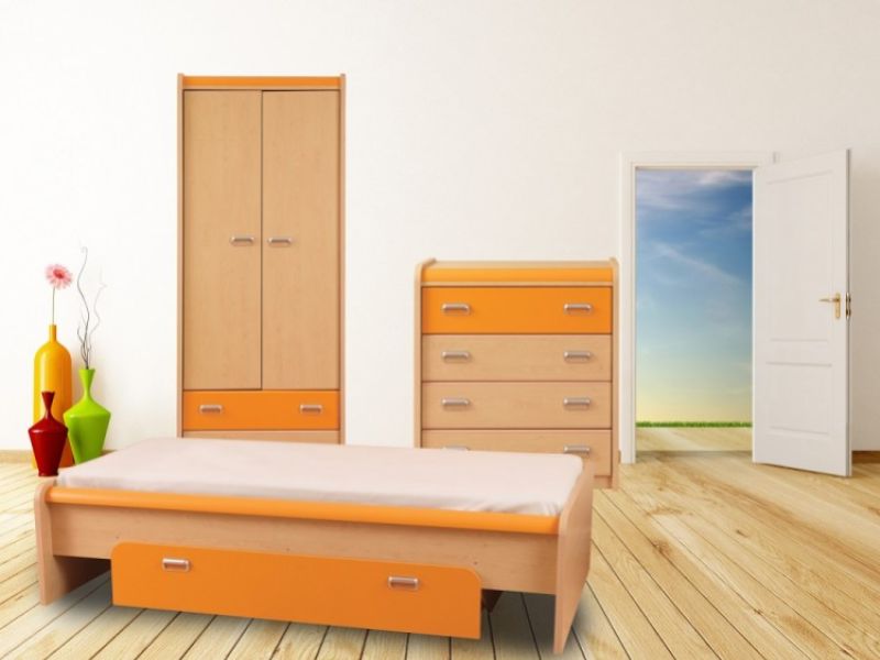 Sweet Dreams Satsuma 2 Door 2 Drawer Combi Wardrobe