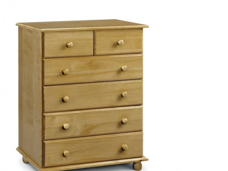 Julian Bowen Pickwick Pine Wooden 4 + 2 Chest of Drawers