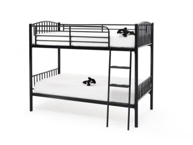 Serene Oslo Black Metal Bunk Bed