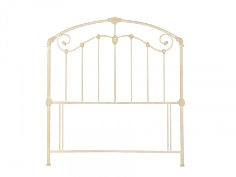 Bentley Designs Lauren 4ft6 Double Ivory Metal Headboard
