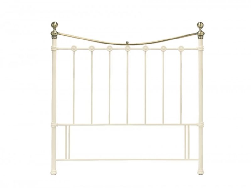 Bentley Designs Amelie 4ft Small Double White Metal Headboard