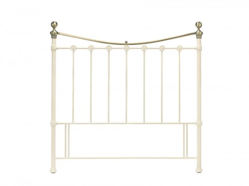Bentley Designs Amelie 5ft Kingsize White Metal Headboard