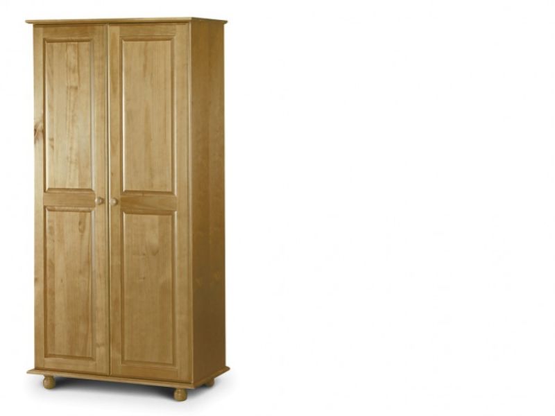 Julian Bowen Pickwick Pine Wooden 2 Door Wardrobe