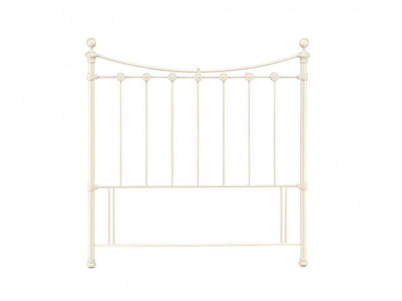 Bentley Designs Alice 4ft6 Double White Metal Headboard