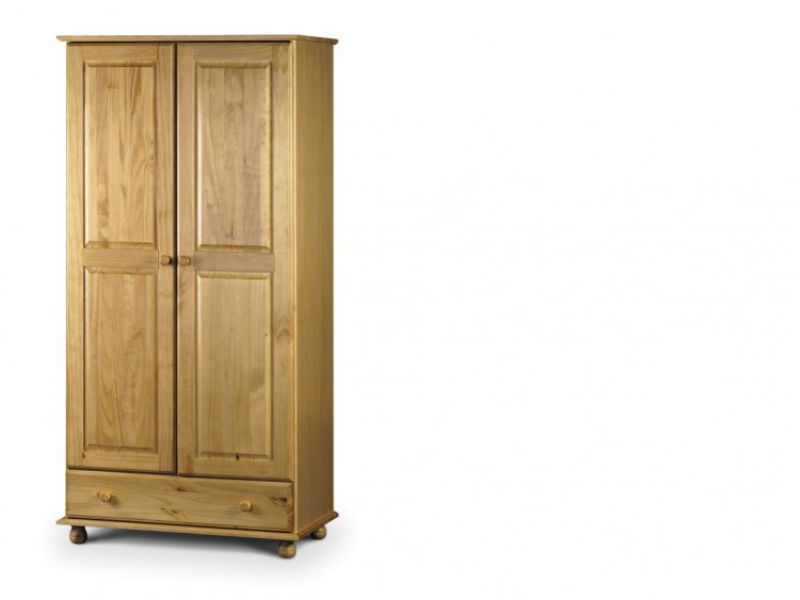 Julian Bowen Pickwick Pine Wooden 2 Door Combination Wardrobe