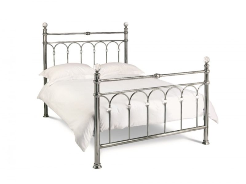 Bentley Designs Krystal 6ft Super Kingsize Nickel Metal Bed Frame
