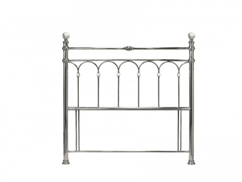 Bentley Designs Krystal 5ft Kingsize Shiny Nickel Metal Headboard