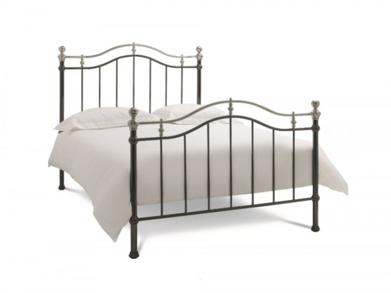 Bentley Designs Chloe 4ft Small Double Black Nickel Metal Bed Frame