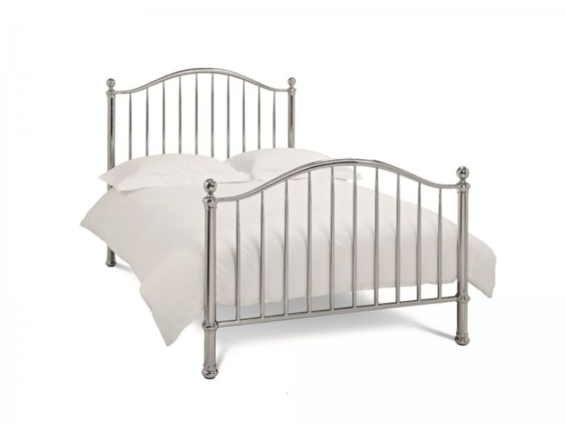 Bentley Designs Sabina 5ft Kingsize Mirror Nickel Metal Bed Frame