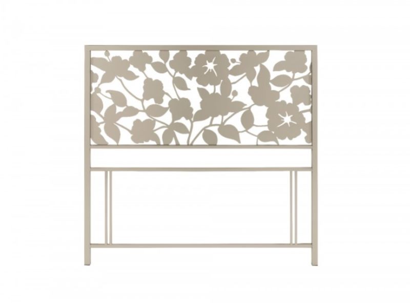 Bentley Designs Floral 4ft6 Double Nickel Metal Headboard