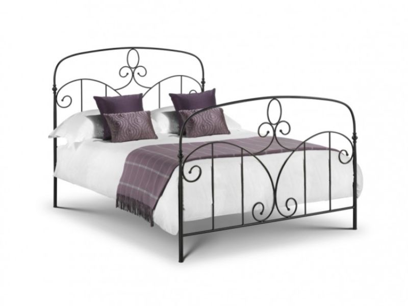 Julian Bowen Corsica 4ft6 Double Black Metal Bed Frame