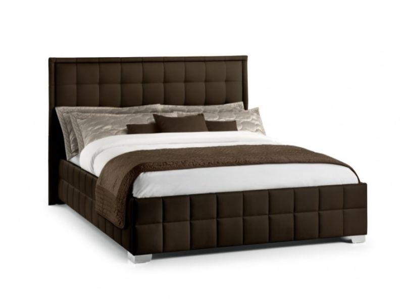 Julian Bowen Knightsbridge 4ft6 Double Brown Faux Leather Bed Frame