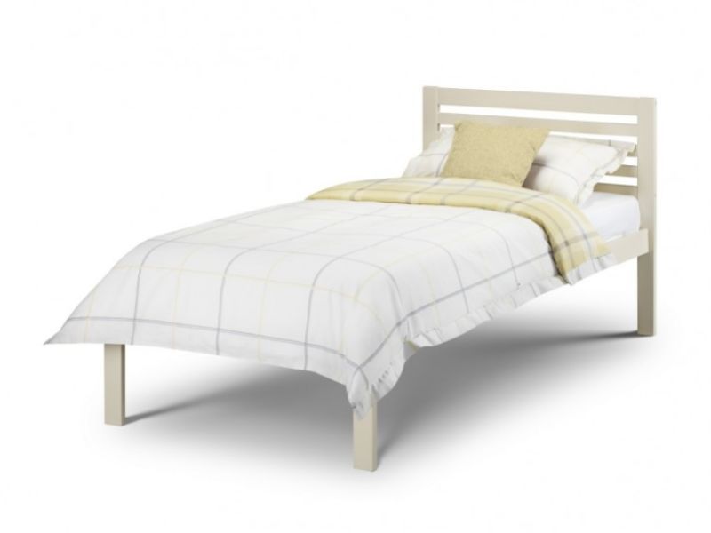 Julian Bowen Slocum 3ft Single Stone White Wooden Bed Frame