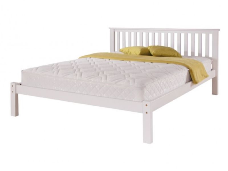 Airsprung Napoli 5ft Kingsize Low Footend White Wooden Bed Frame