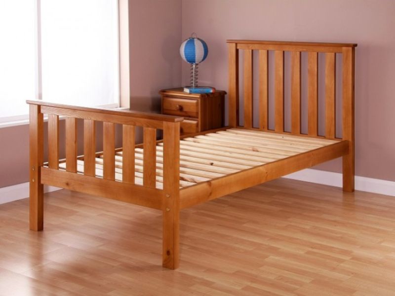 Airsprung Napoli 4ft6 Double High Footend Cinnamon Wooden Bed Frame