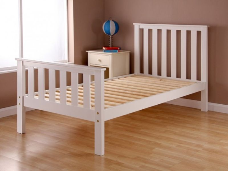Airsprung Napoli 5ft Kingsize High Footend White Wooden Bed Frame