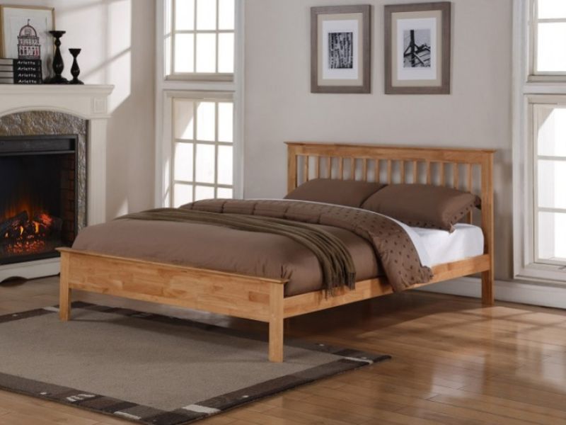 Flintshire Pentre 4ft Small Double Oak Finish Bed