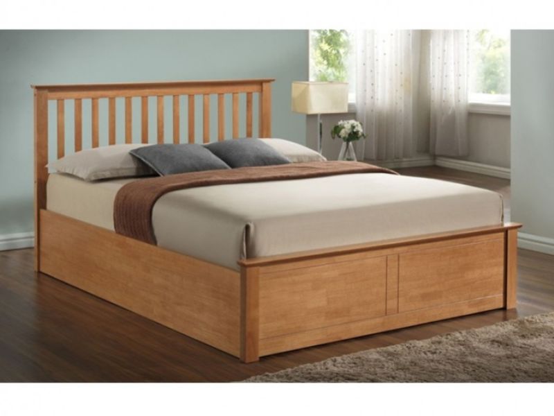 Flintshire Pentre 5ft Kingsize Oak Finish Ottoman Bed