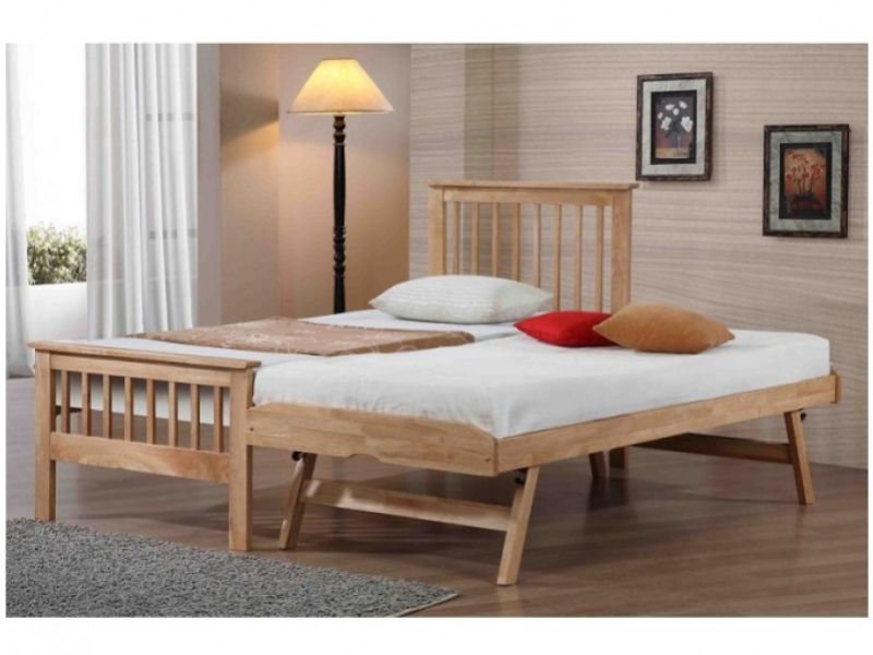Flintshire Pentre 3ft Single Oak Finish Guest Bed