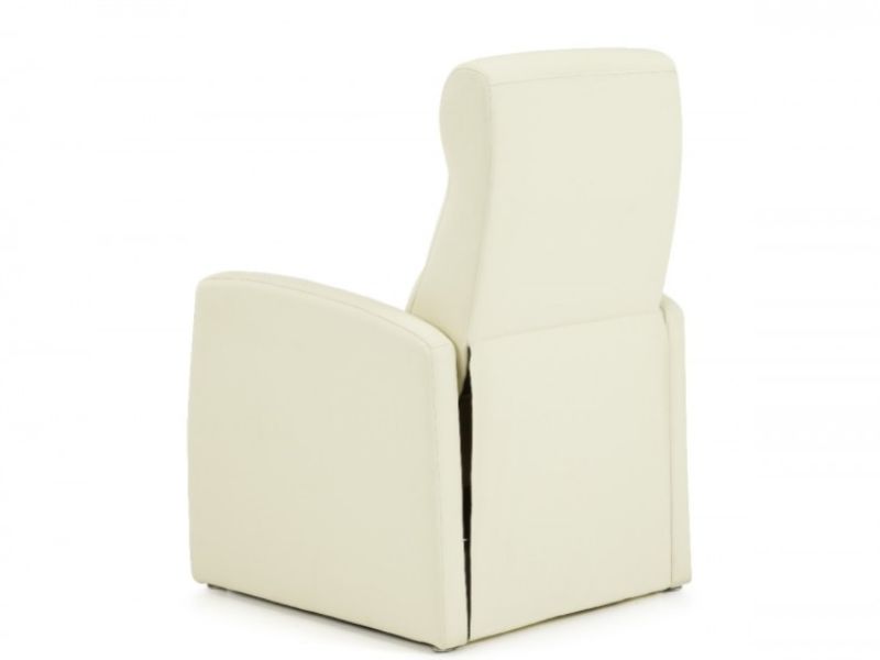 Serene Tromso Cream Faux Leather Recliner Chair