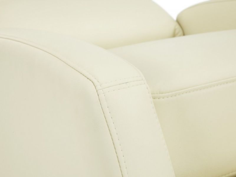 Serene Tromso Cream Faux Leather Recliner Chair