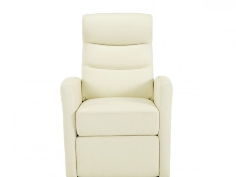 Serene Tromso Cream Faux Leather Recliner Chair