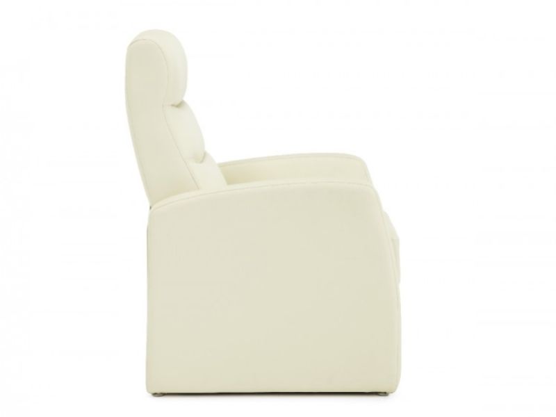 Serene Tromso Cream Faux Leather Recliner Chair