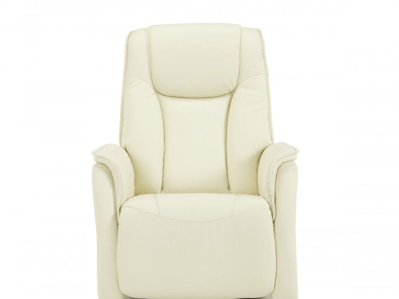 Serene Tonsberg Cream Faux Leather Recliner Chair