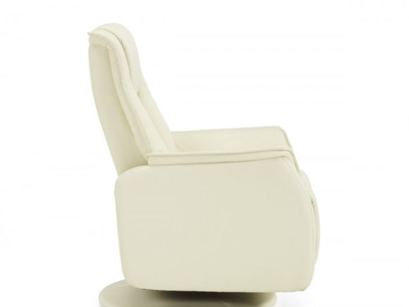 Serene Tonsberg Cream Faux Leather Recliner Chair