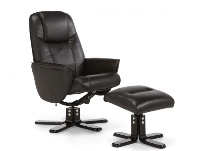 Serene Bergen Brown Faux Leather Recliner Chair