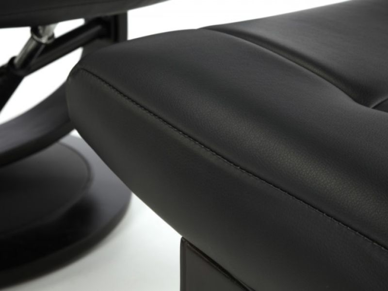 Serene Horten Black Faux Leather Recliner Chair