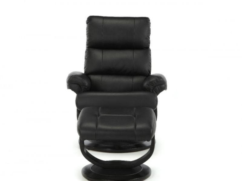 Serene Horten Black Faux Leather Recliner Chair