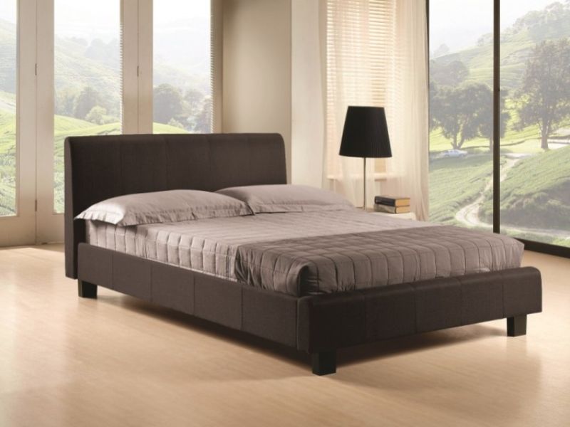 Time Living Hamburg 5ft Kingsize Black Fabric Bed Frame