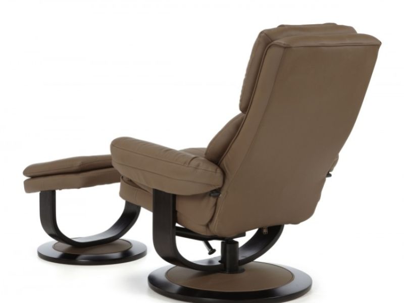 Serene Vardo Latte Bonded Leather Recliner Chair