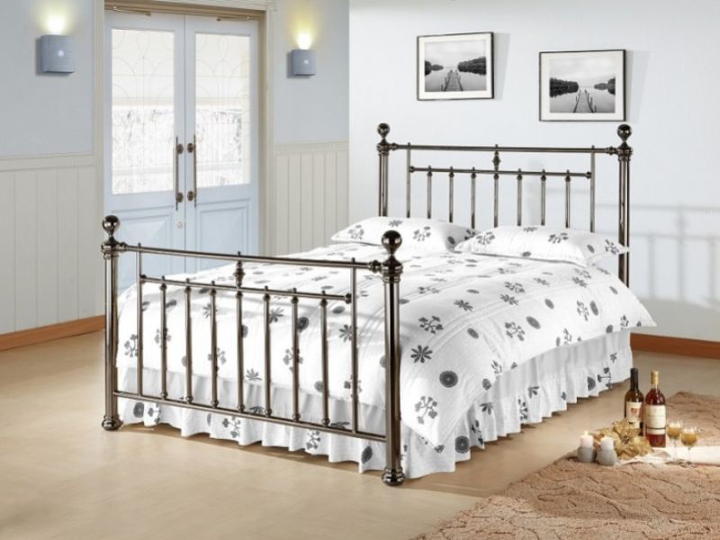 Time Living Alexander 5ft Kingsize Black Nickel Metal Bed Frame