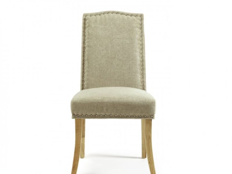 Serene Knightsbridge Fudge Fabric Dining Chairs (Pair)