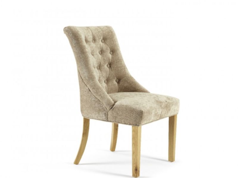 Serene Hampton Mink Fabric Dining Chairs (Pair)