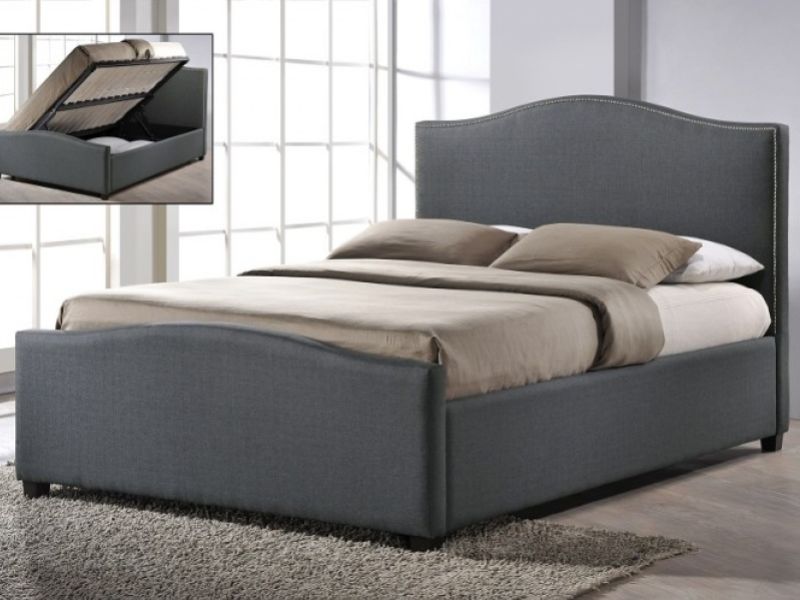 Time Living Brunswick 5ft Kingsize Grey Fabric Ottoman Bed Frame