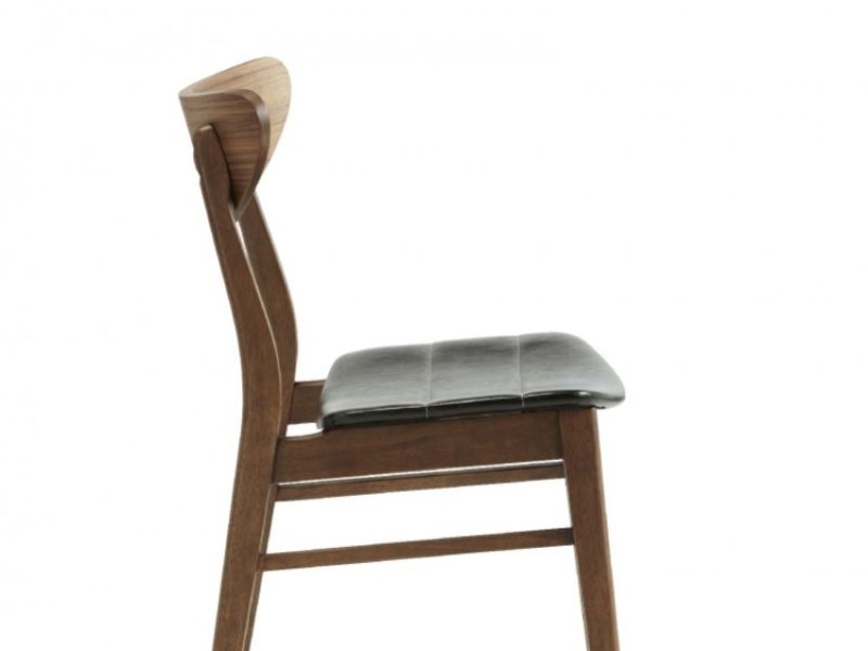 Serene Camden Walnut Finish Dining Chairs (Pair)